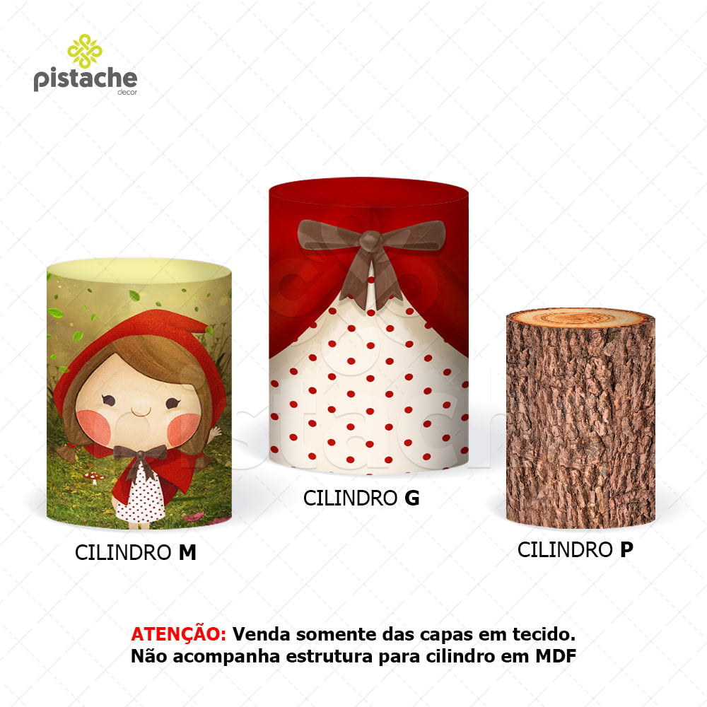 Trio Capa Cilindro Festa Chapeuzinho Vermelho 3d Em Tecido + Elástico -  Pistache Decor - O maior site de sublimados para decoração de festa do  Brasil