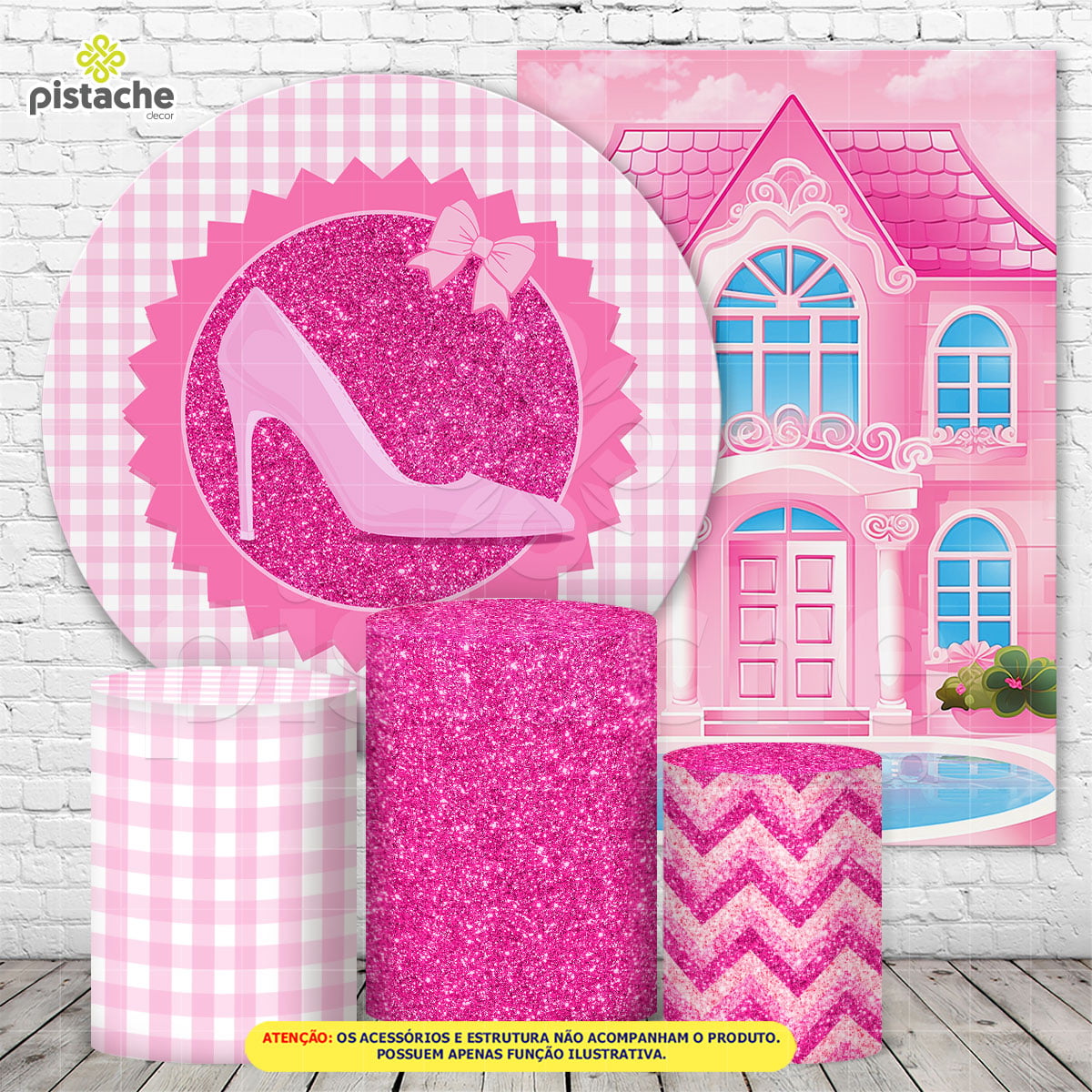 Kit Festa Redondo Barbie Maquiadora - Decoração Infantil