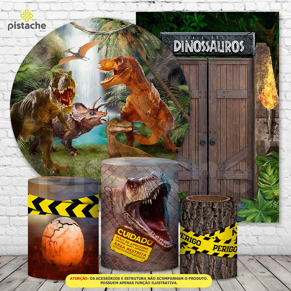 Painel Festa Retangular Tema Dinossauros Baby