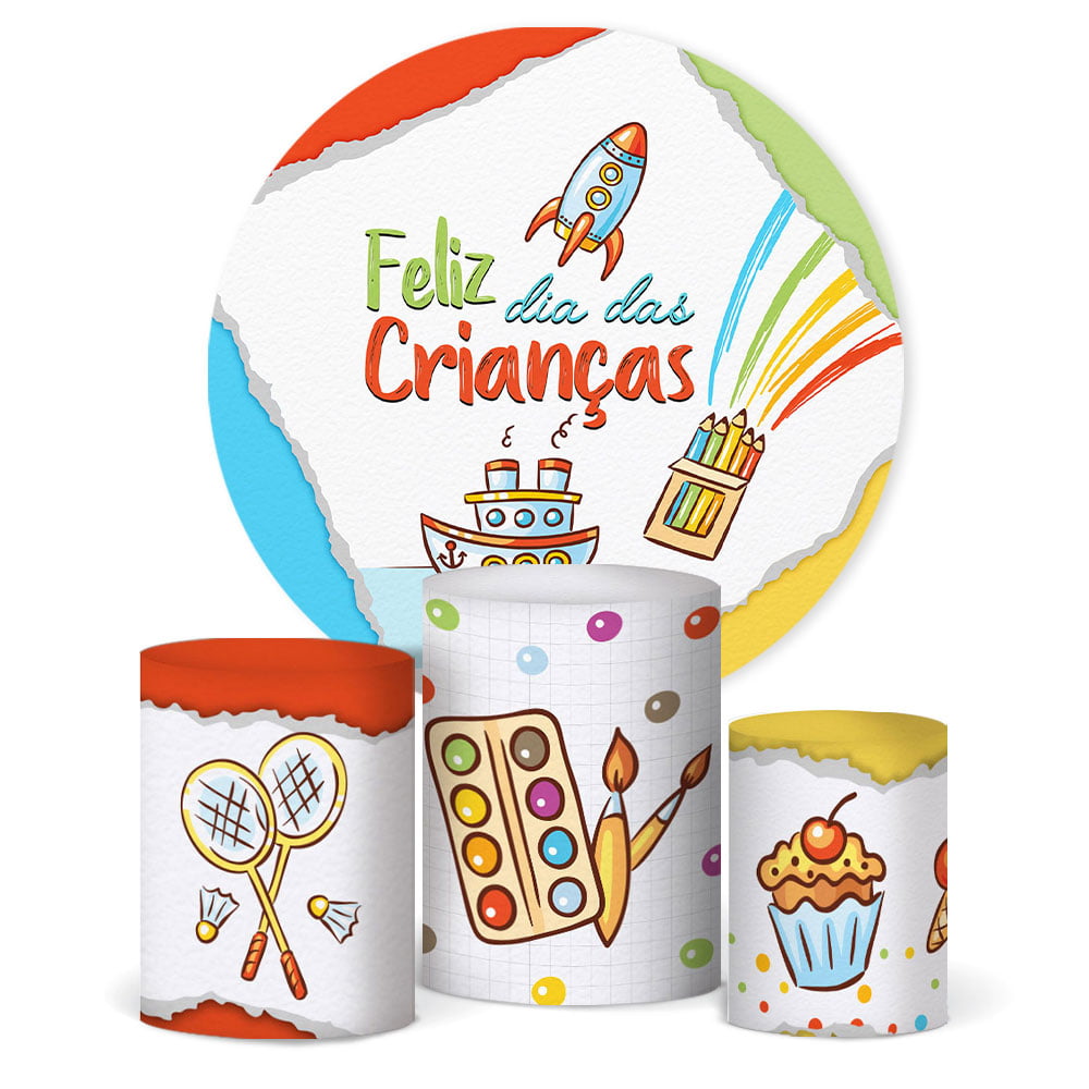 Kit Festa Redondo Pintando o 7 - Decoração Infantil