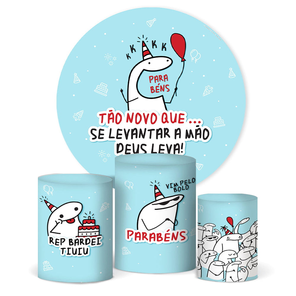 Kit Festa Fácil Flork Meme Decoração De Aniversário Parabéns