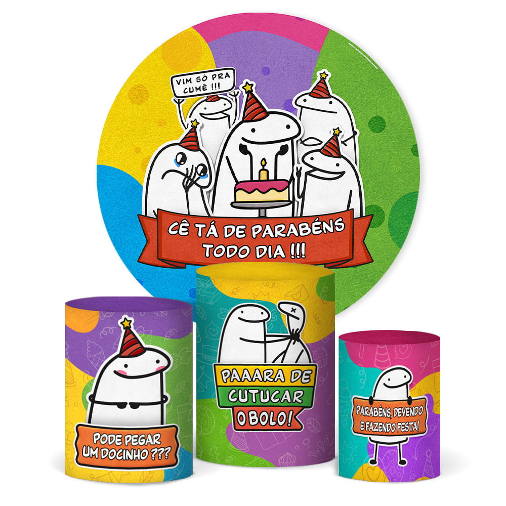 Kit Festa Fácil Flork Meme Aniversário Criança Infantil