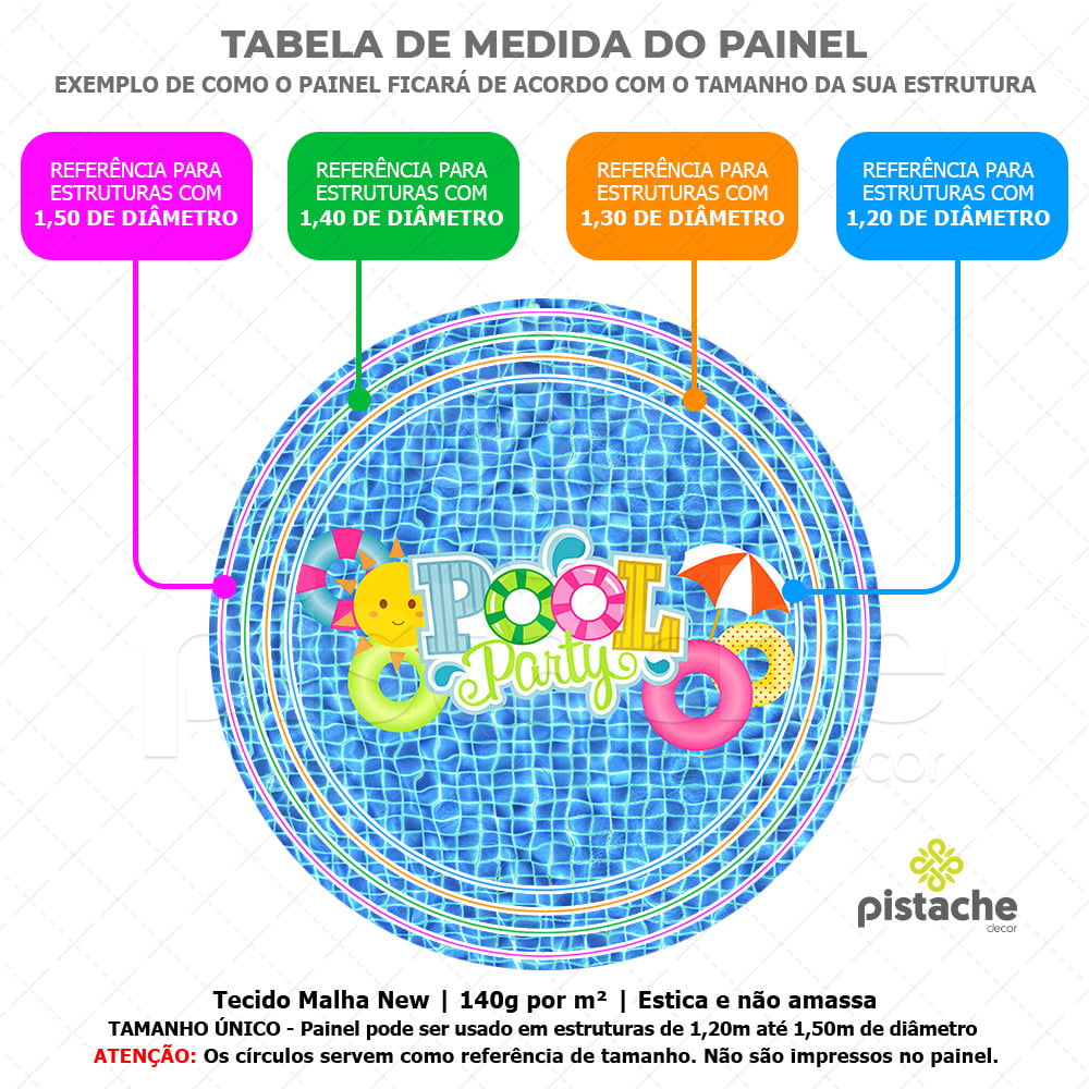 Painel de Festa Retangular Pool Party Vertical Infantil - Pistache Decor -  O maior site de sublimados para decoração de festa do Brasil