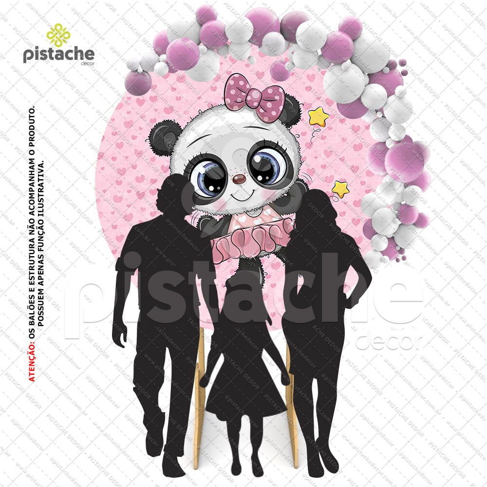 Painel Redondo r Panda Sublimado – Fera Print