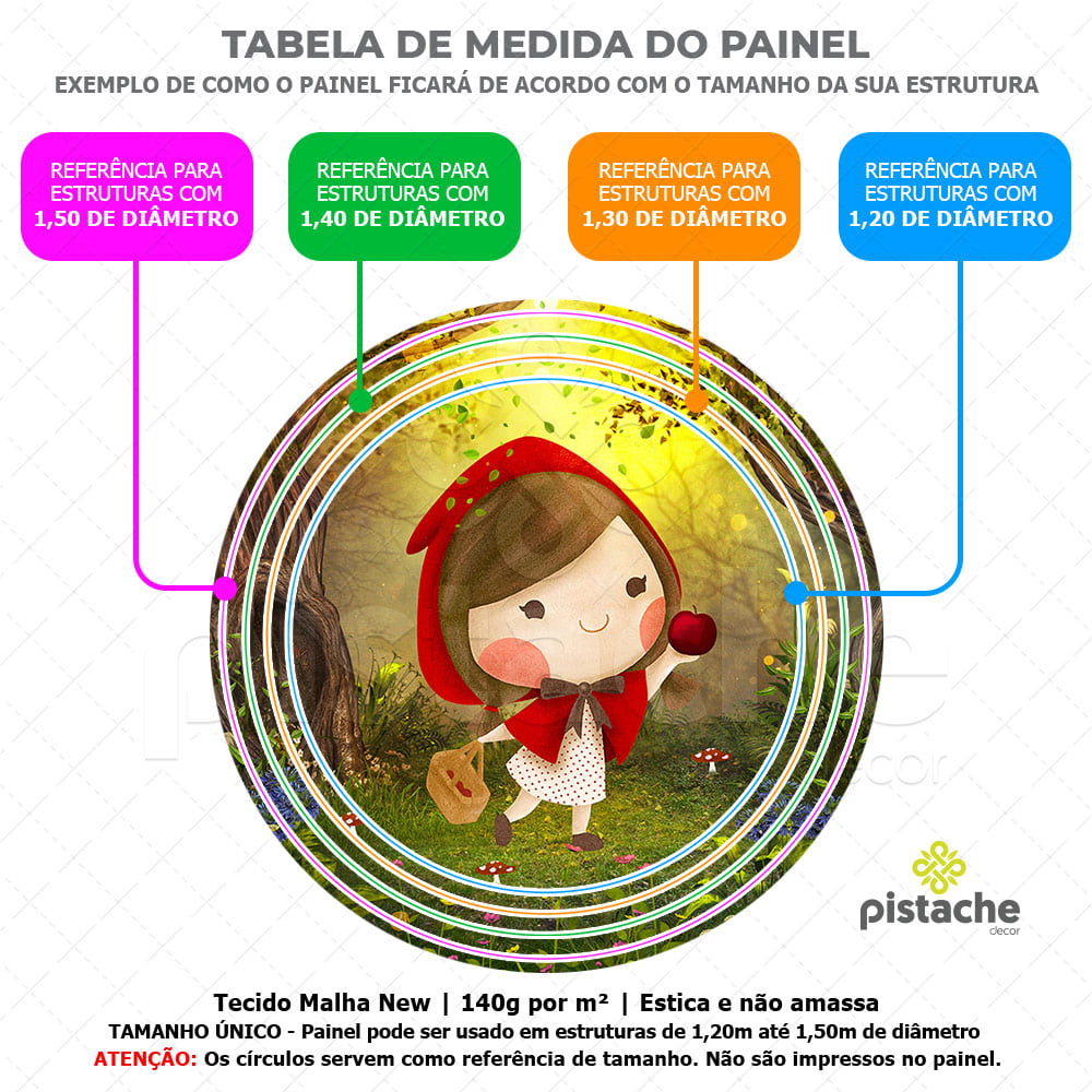 Painel Festa Redondo Tecido Chapeuzinho Vermelho Aquarela - R$ 78,9  Festa  infantil chapeuzinho vermelho, Festa da chapeuzinho vermelho, Chapeuzinho  vermelho