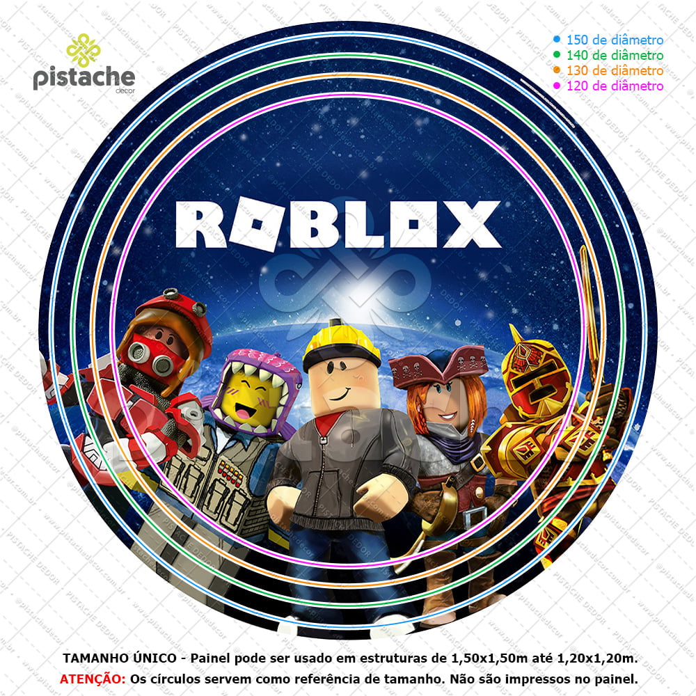 Painel Redondo Roblox 3d Sublimado Pistache Decor - jogo de robloxs de velozes e furiosos