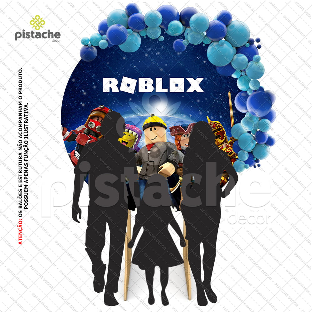 Painel Redondo Roblox 3d Sublimado Pistache Decor - jogo de bombeiro no roblox qual é o nome