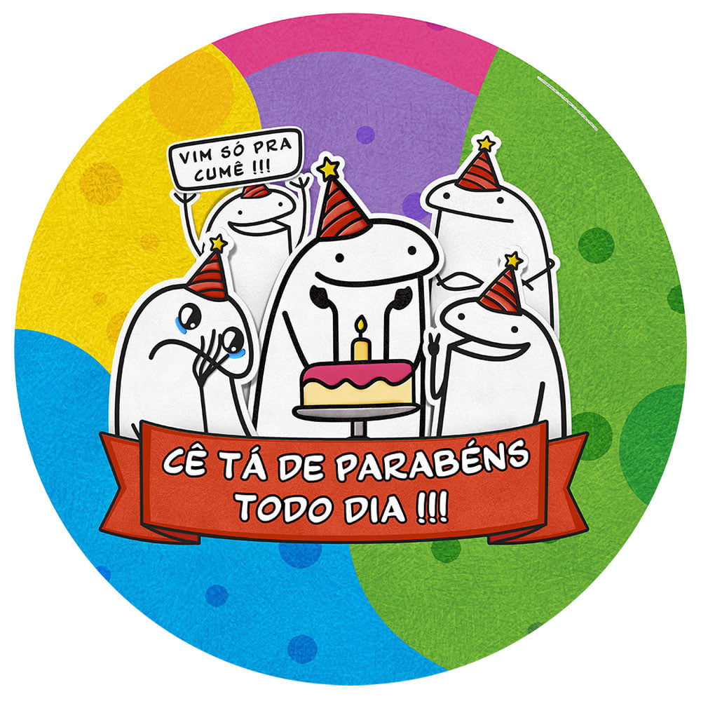 painel flork meme decoração bento cake rosetasLINHA