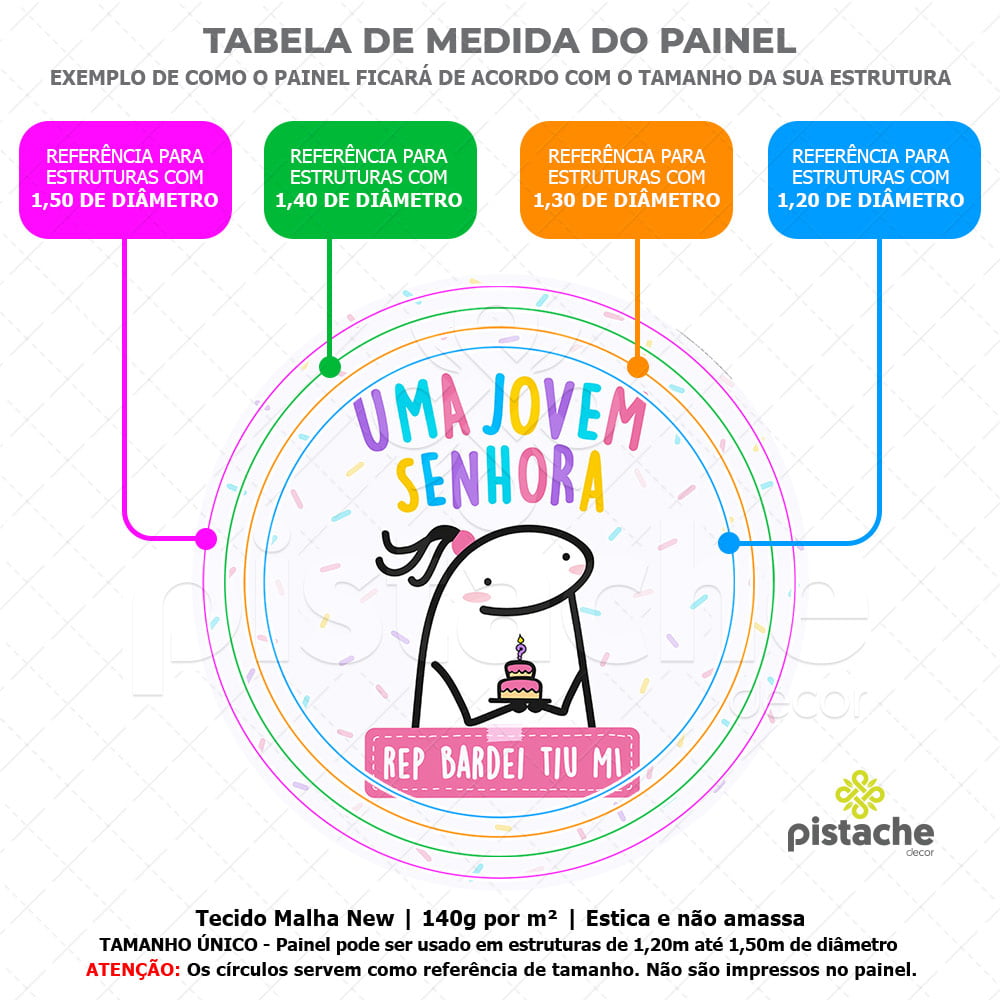 Painel Redondo Sublimado Aniversário Meme Flork O Pai ta On PNR789