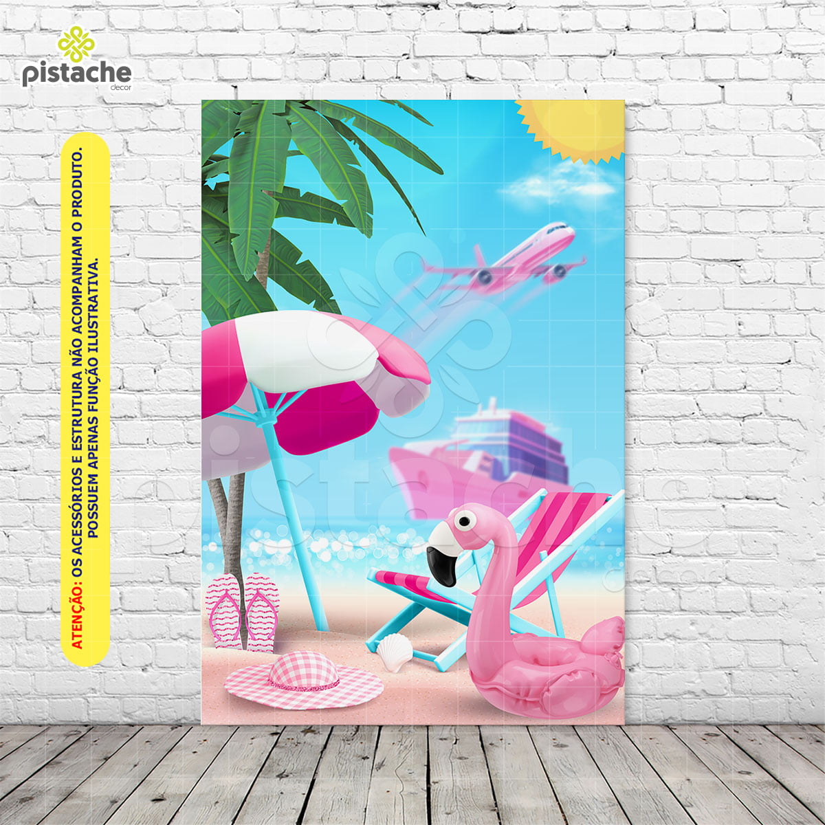 Painel de Festa Retangular Pool Party Vertical Infantil - Pistache Decor -  O maior site de sublimados para decoração de festa do Brasil